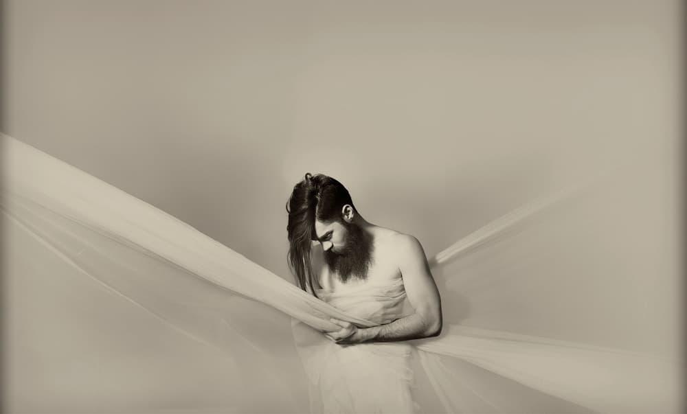 Ethereal Male Portrait by Babak Haghi — canvas wall art