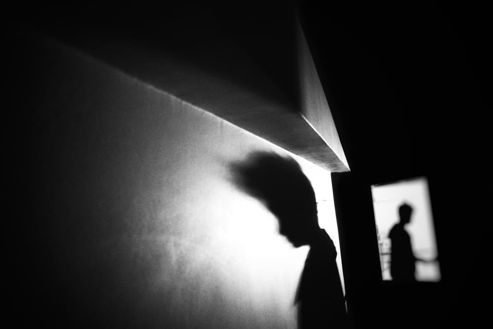Contemplative Shadow Man by Ali Ayer — canvas wall art