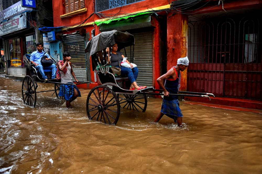 Indian Monsoon Street by Avishek Das — canvas wall art