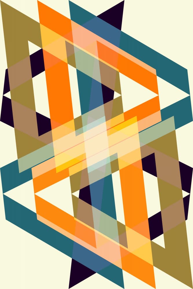 Vibrant Abstract Geometry by Petr Strnad — canvas wall art