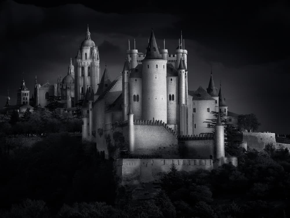 Dark Gothic Castle by Helena GARCIA HUERTAS — canvas wall art