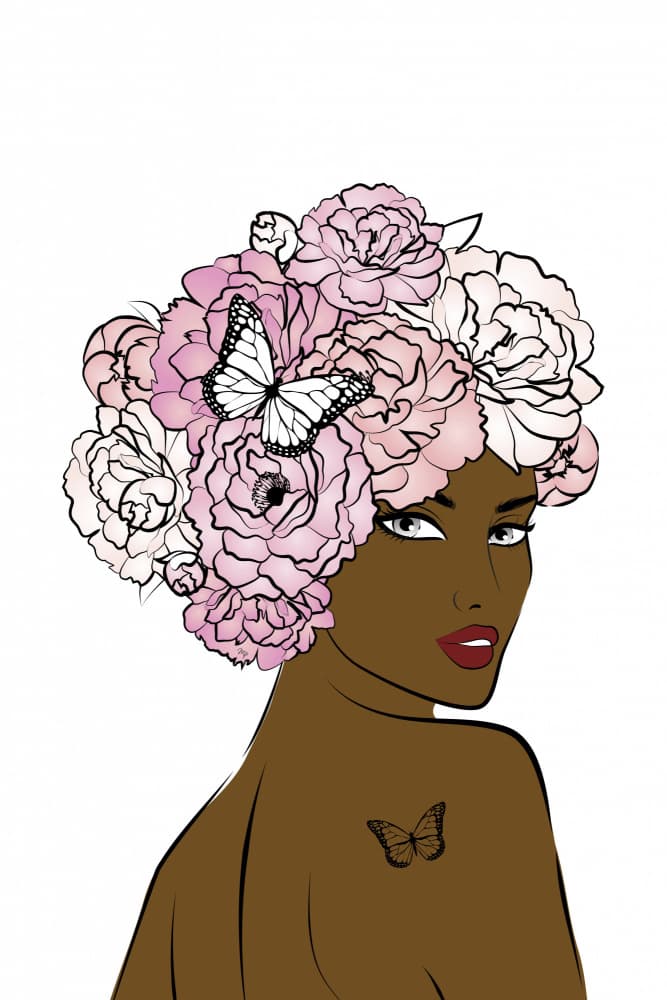 Floral Crown Beauty by Martina — canvas wall art