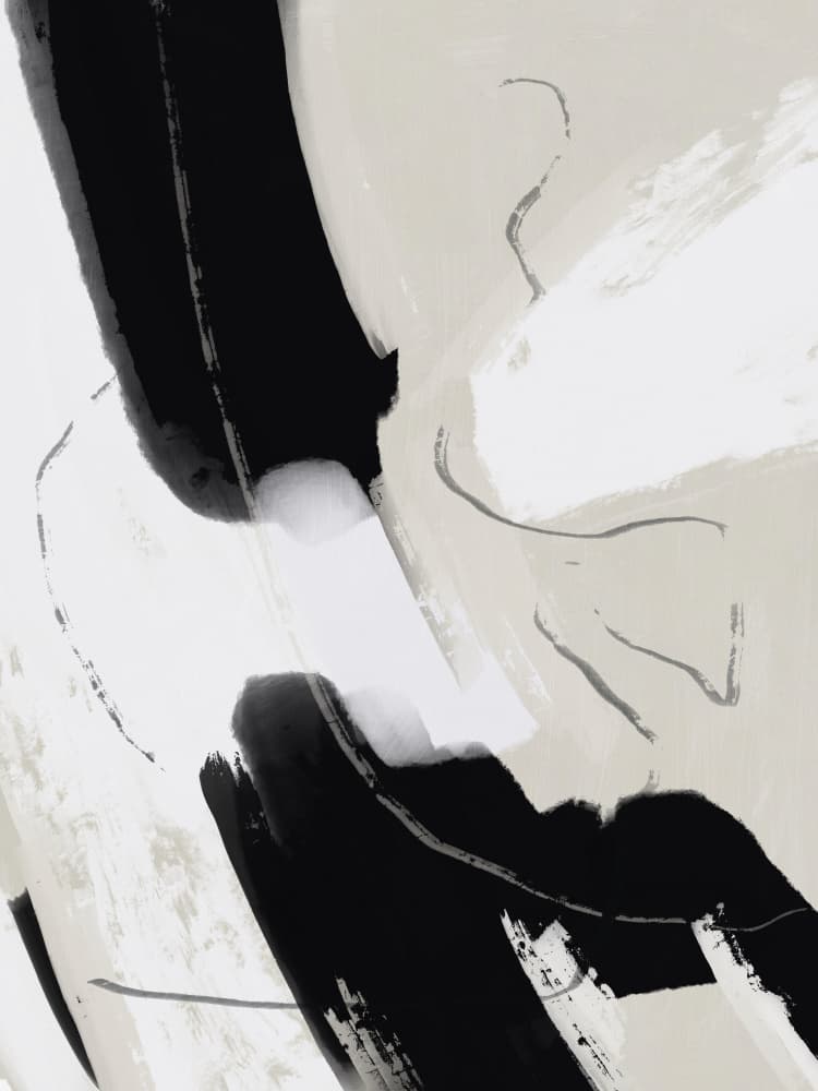 Dynamic Neutral Strokes by Little Dean — canvas wall art