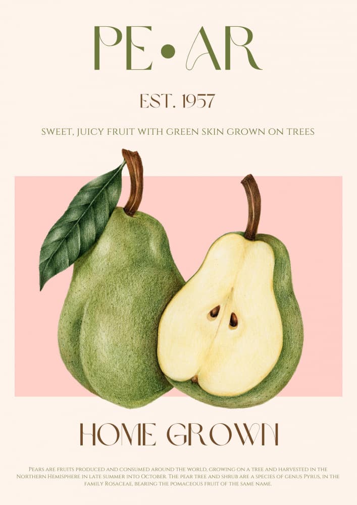 Sweet Green Pears by Nazma Khokhar — canvas wall art