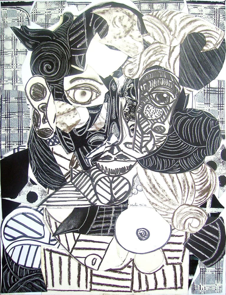 Abstract Cubist Woman by Pascal Marlin — canvas wall art