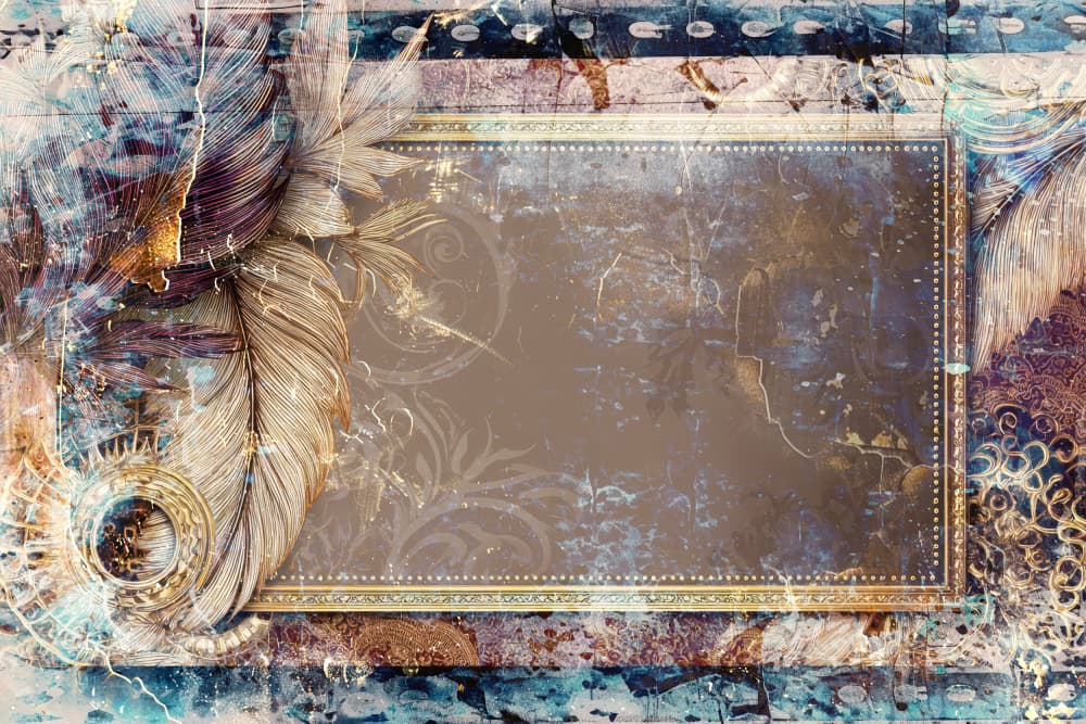 Ornate Feathered Frame by Rafal Kulik — canvas wall art