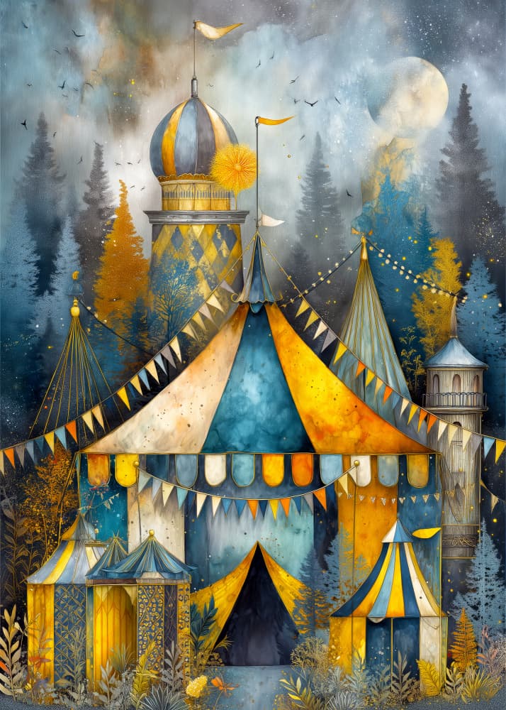Magical Forest Circus by Justyna Jaszke — canvas wall art