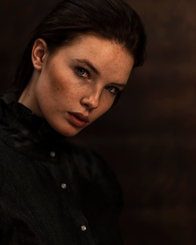 Elegant Freckled Portrait by Jacob Tuinenga — canvas wall art