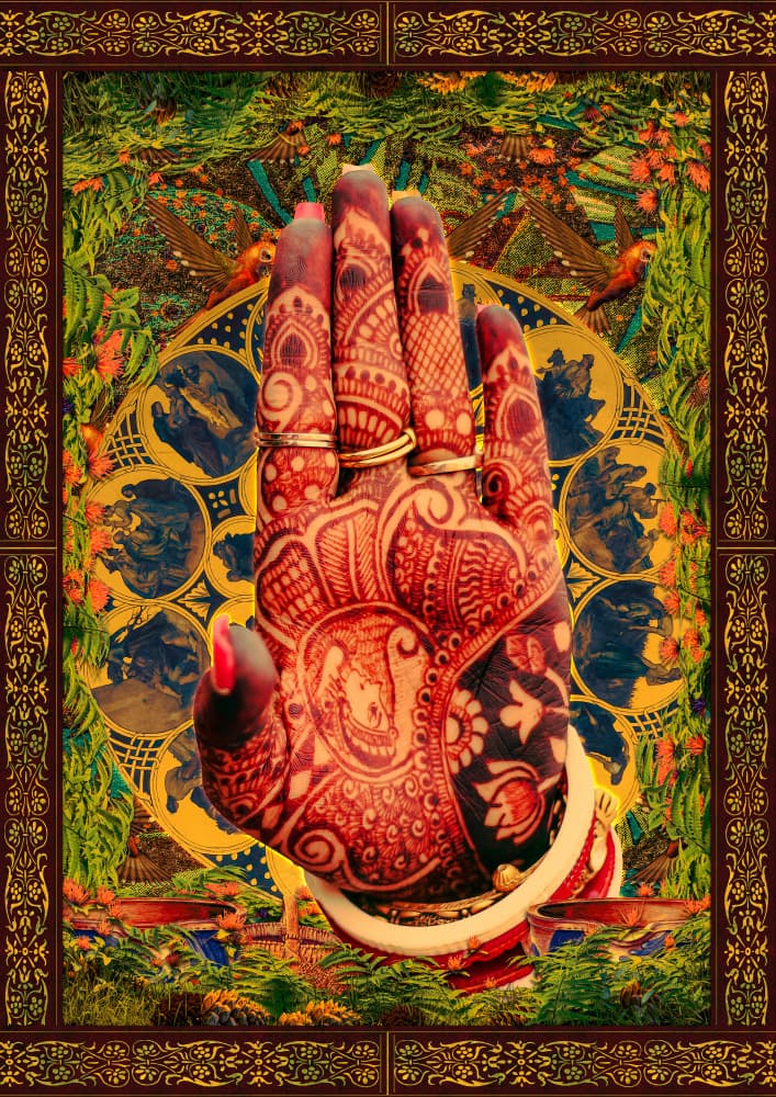 Ornate Mehndi Hand by CosmoZach — canvas wall art
