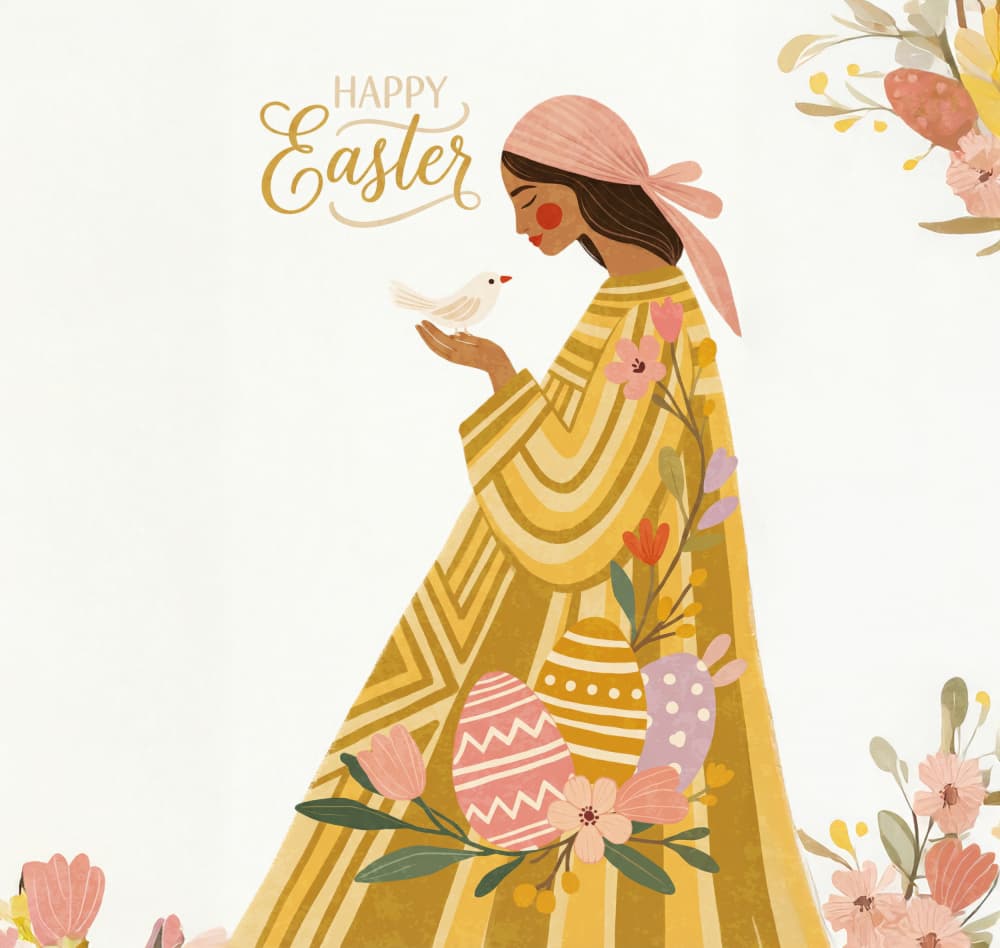 Bohemian Easter Woman by Emel Tunaboylu — canvas wall art