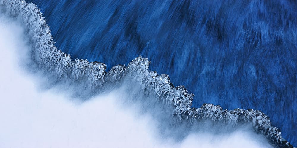 Frozen Blue Flow by Mei Xu — canvas wall art
