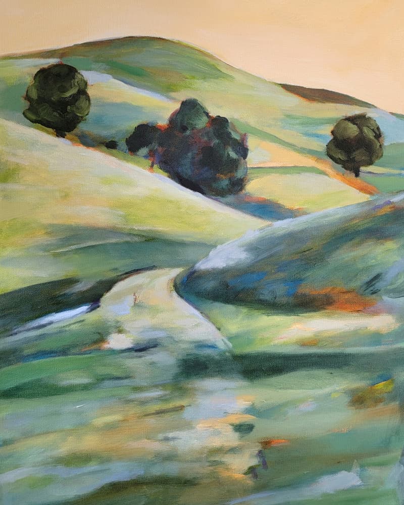 Rolling Hills Path by Claire Whitehead — canvas wall art