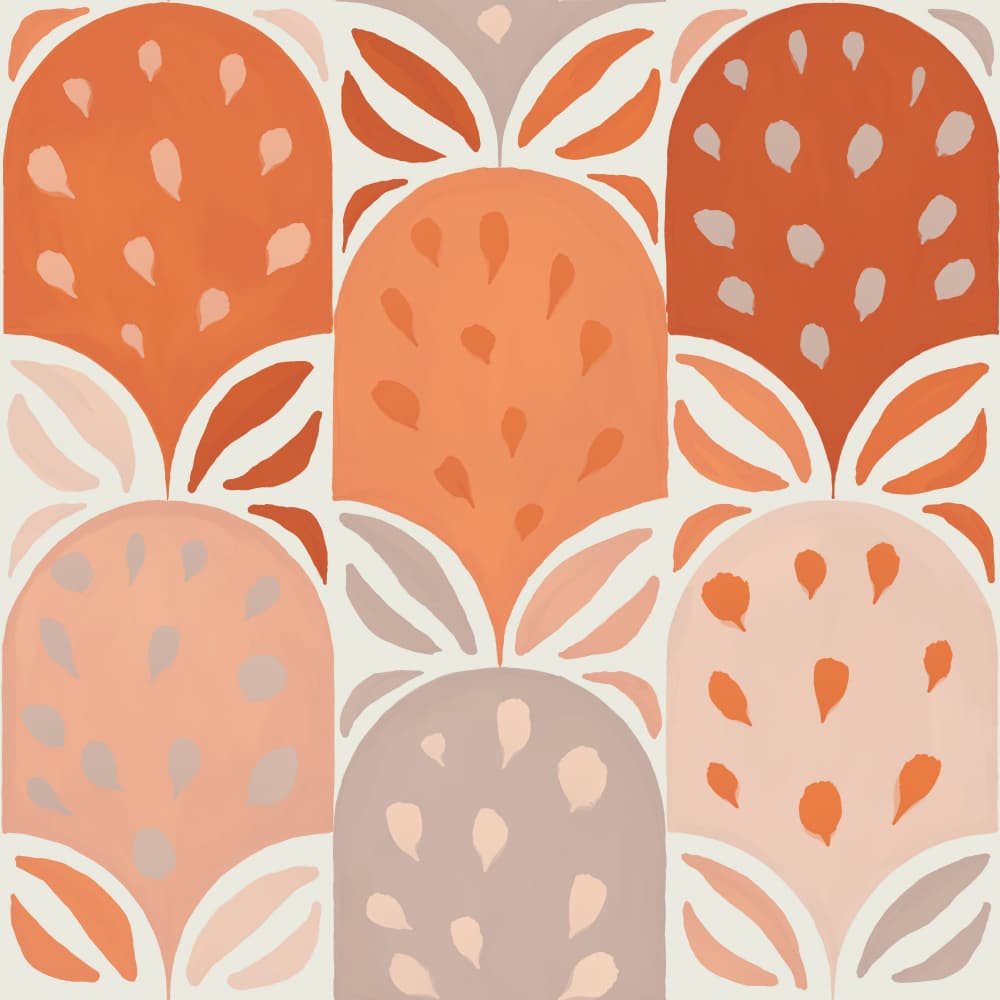 Warm Organic Pattern by VOLHA RAMANCHUK — canvas wall art