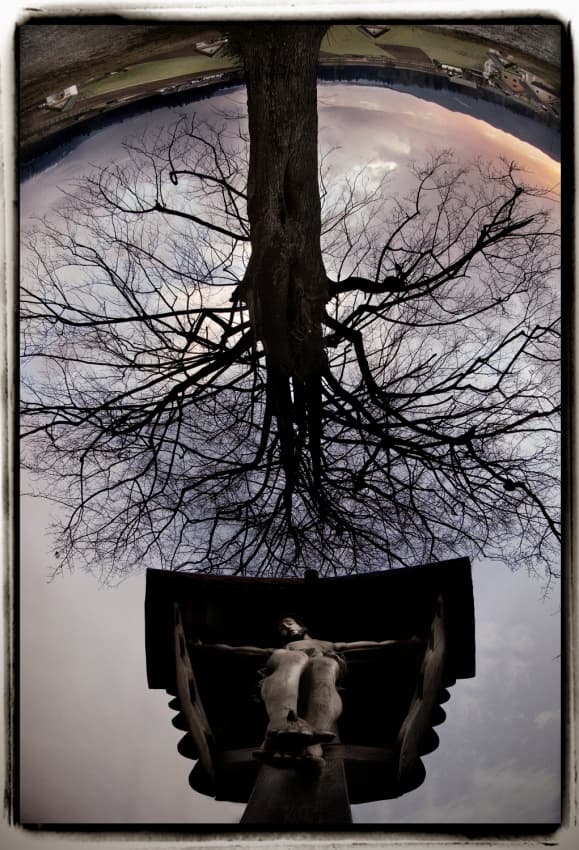 Surreal Tree and Cross by Milan Malovrh — canvas wall art