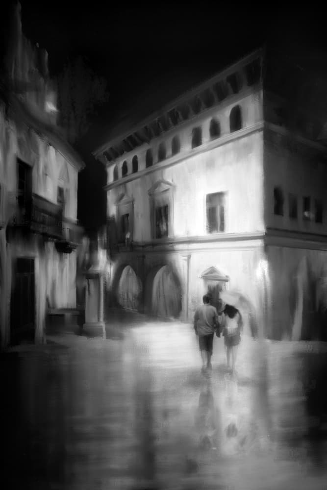 Rainy Night Romance by Charlaine Gerber — canvas wall art