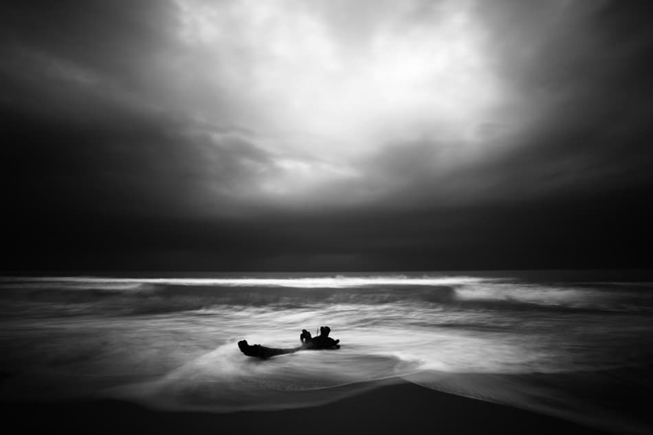 Dramatic Beach Couple by Massimo Della Latta — canvas wall art