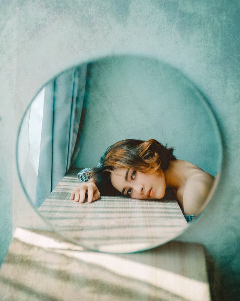 Serene Mirror Gaze by Anthony Skip — canvas wall art