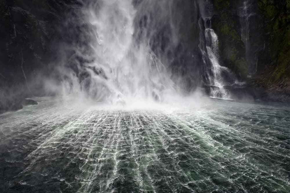 Powerful Misty Waterfall by Liloni Luca — canvas wall art