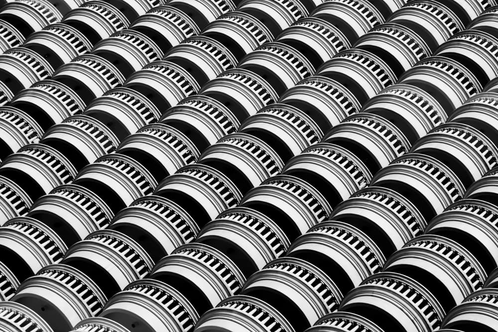 Striped Balcony Rhythms by Erik Schottstaedt — canvas wall art