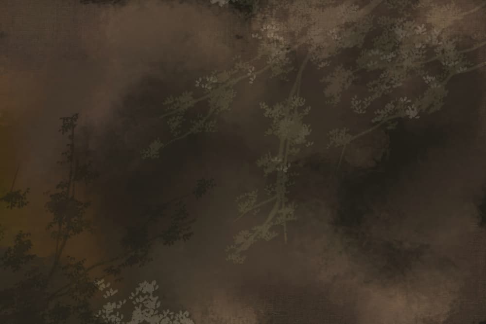 Moody dark brown rustic landscape by Josie George — canvas wall art