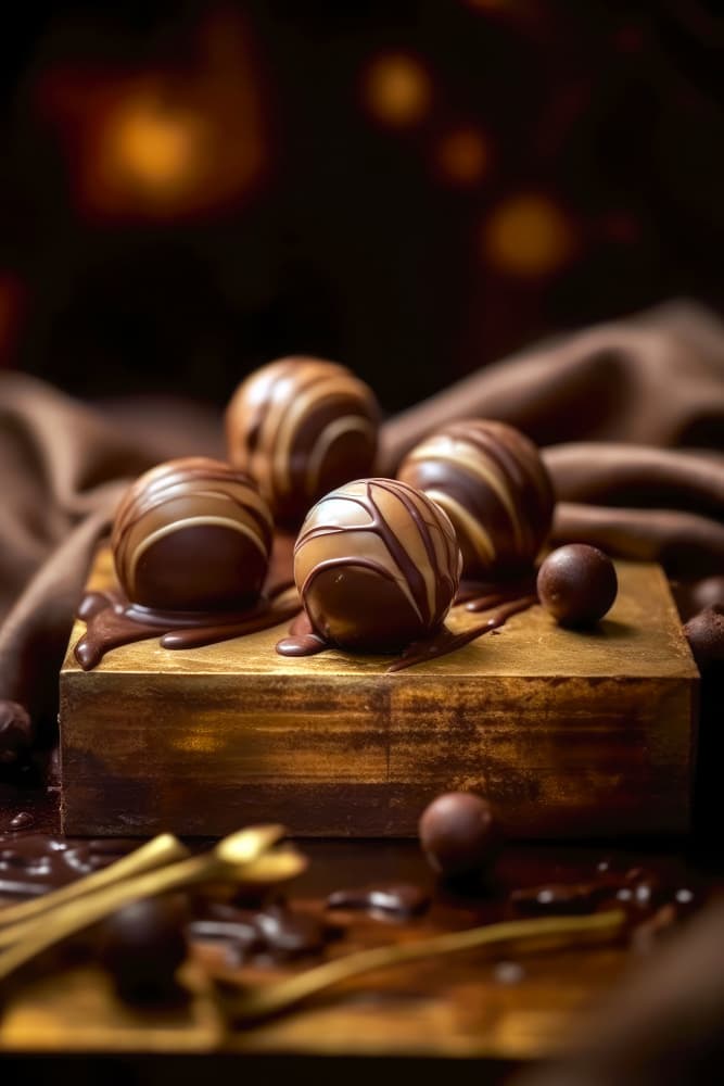 Decadent Chocolate Truffles by Justyna Jaszke — canvas wall art
