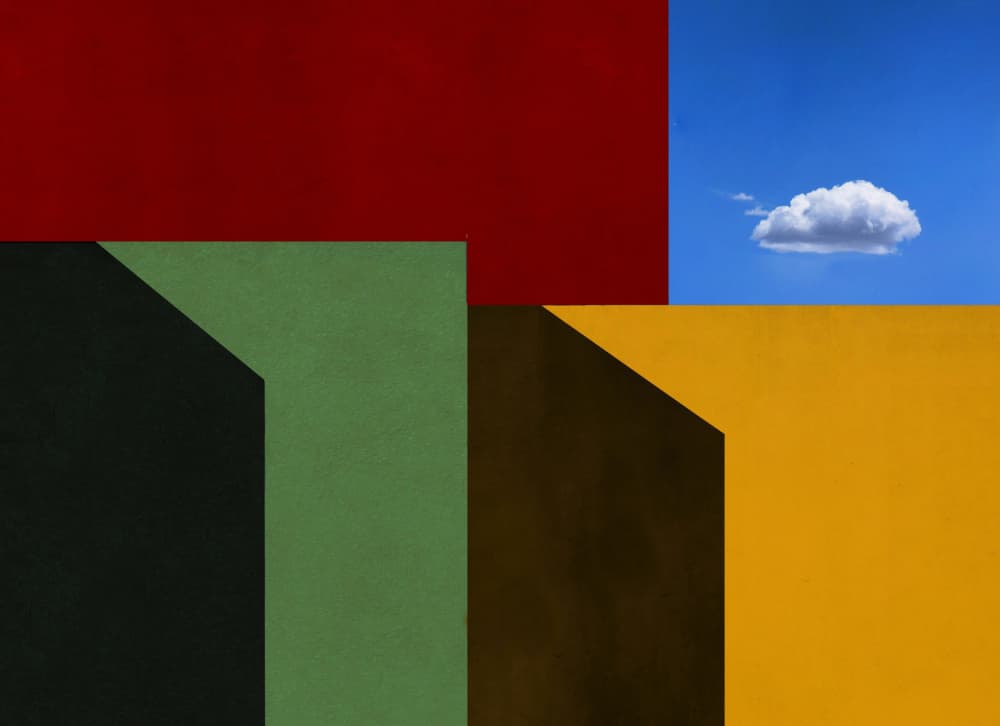Vibrant Shapes Sky by Arnon Orbach — canvas wall art