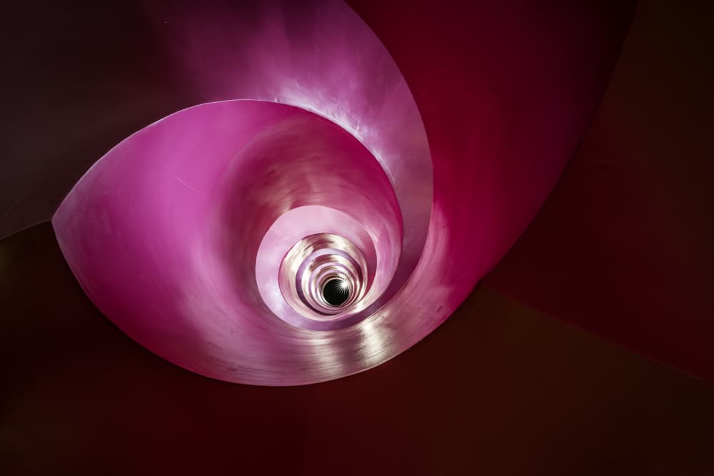 Vibrant Spiral Tunnel by fotomarion — canvas wall art