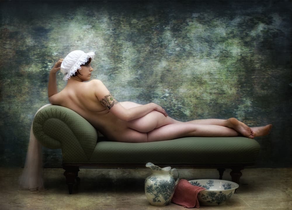 Elegant Reclining Nude by kenp — canvas wall art