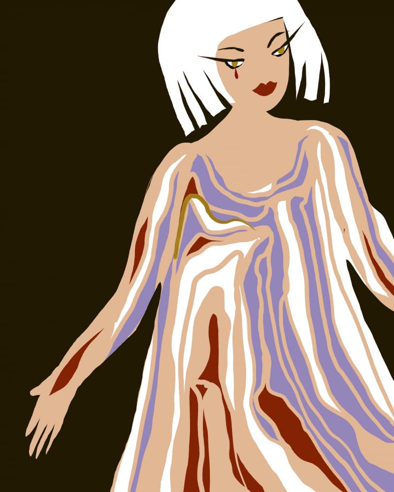 Crying Fashion Portrait by Josie George — canvas wall art