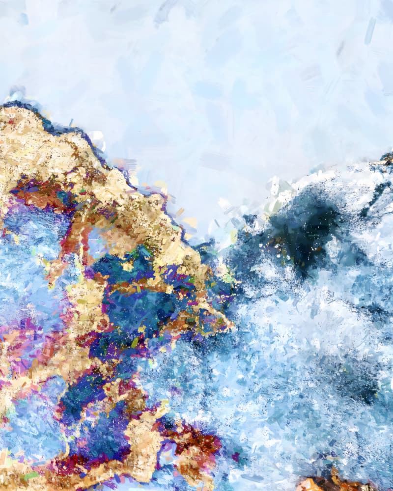 Abstract Blue Gold by Uma Gokhale — canvas wall art
