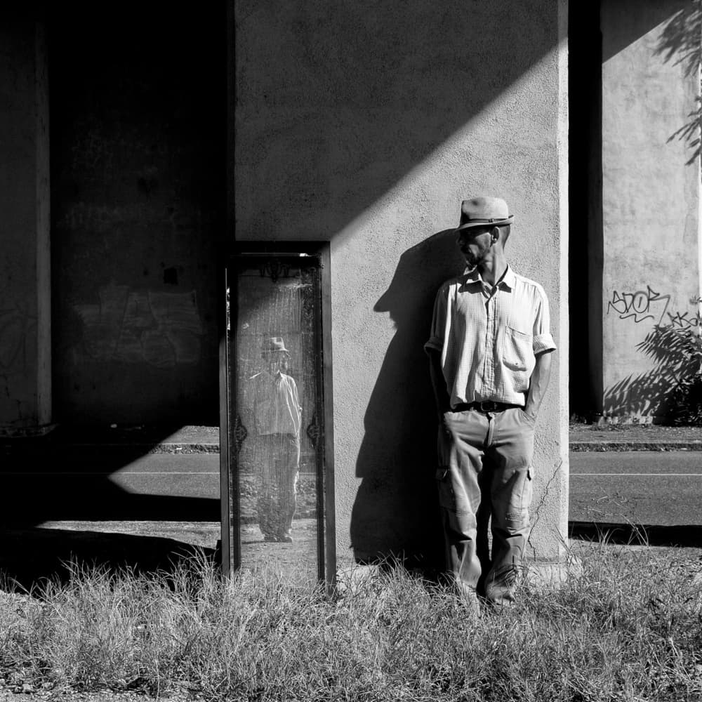 Man Shadow Reflection by Carlo Ferrara — canvas wall art
