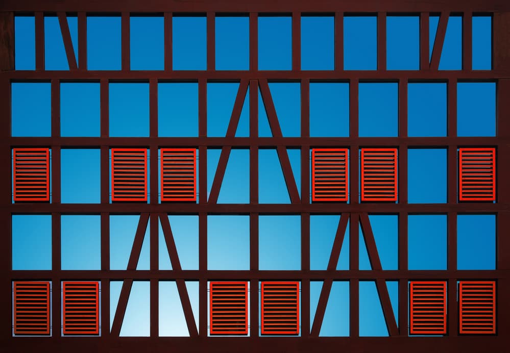 Modern Architectural Grid by Hans-Wolfgang Hawerkamp — canvas wall art