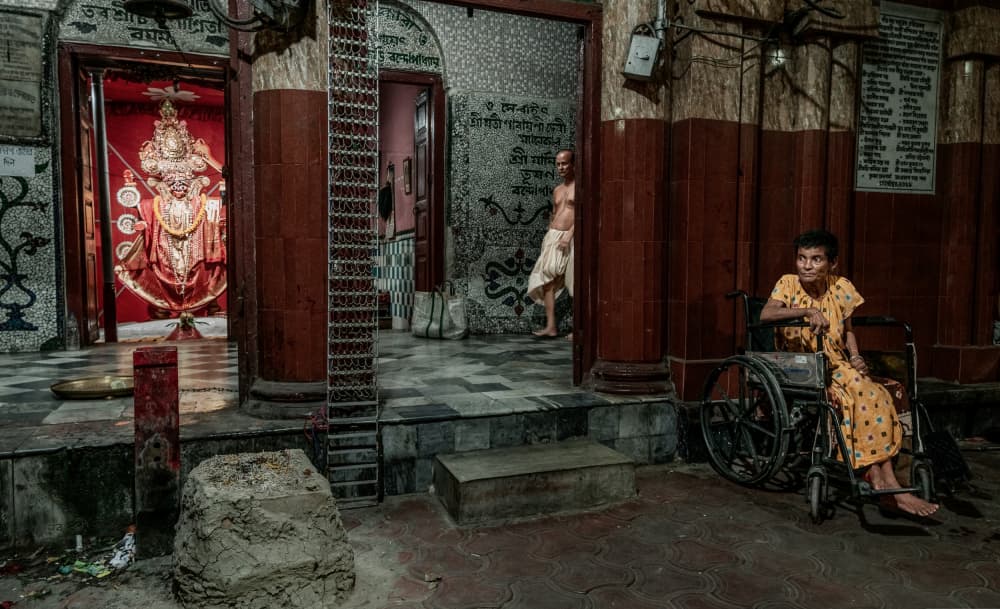 Indian Temple Daily Life by Kuntal Biswas — canvas wall art