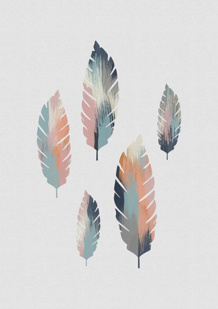 Colorful Feathers Abstract by Orara Studio — canvas wall art