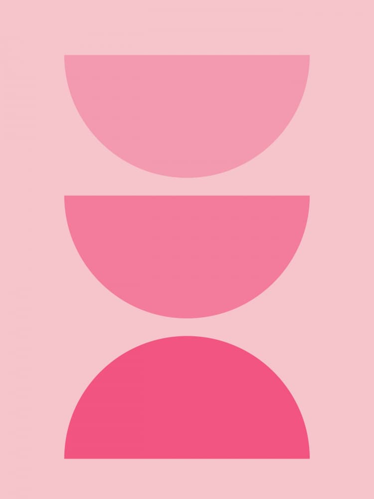 Soft Pink Semicircles by Jolly and Dash — canvas wall art