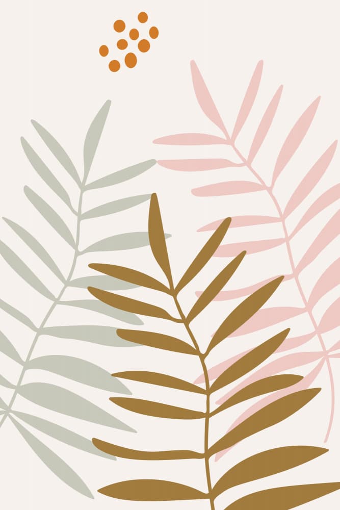 Boho Botanical Leaves by Dina Dankers — canvas wall art