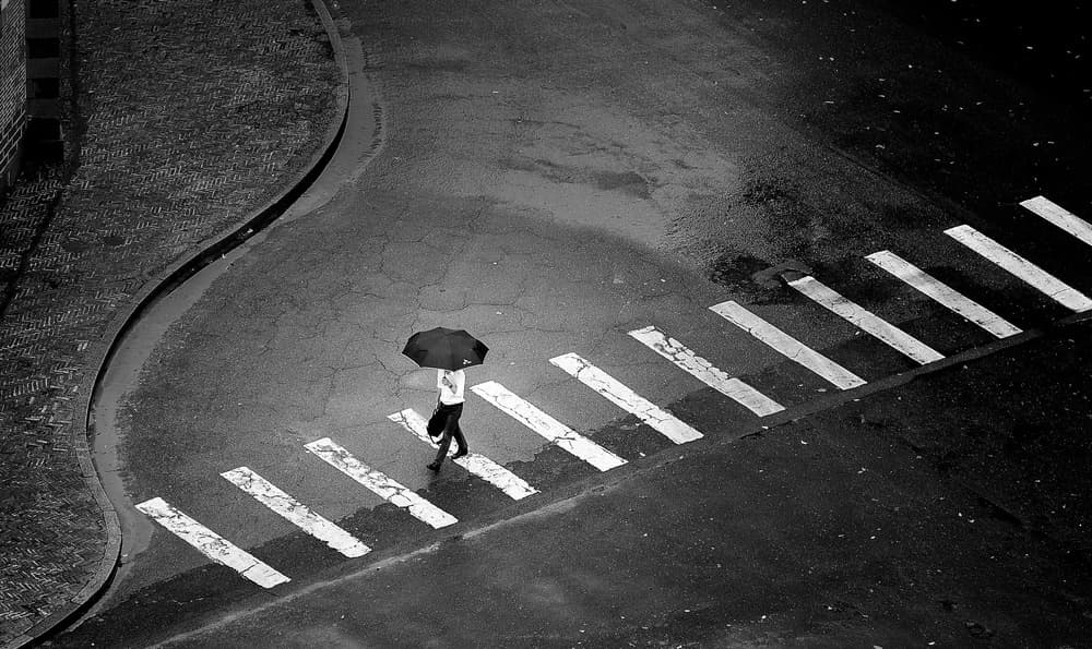 Walking in the Rain by Nguyen Tan Tuan — canvas wall art