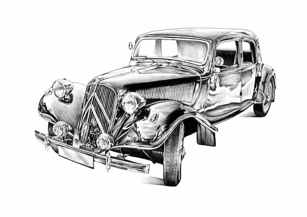 Iconic Vintage Car by Kulik — canvas wall art