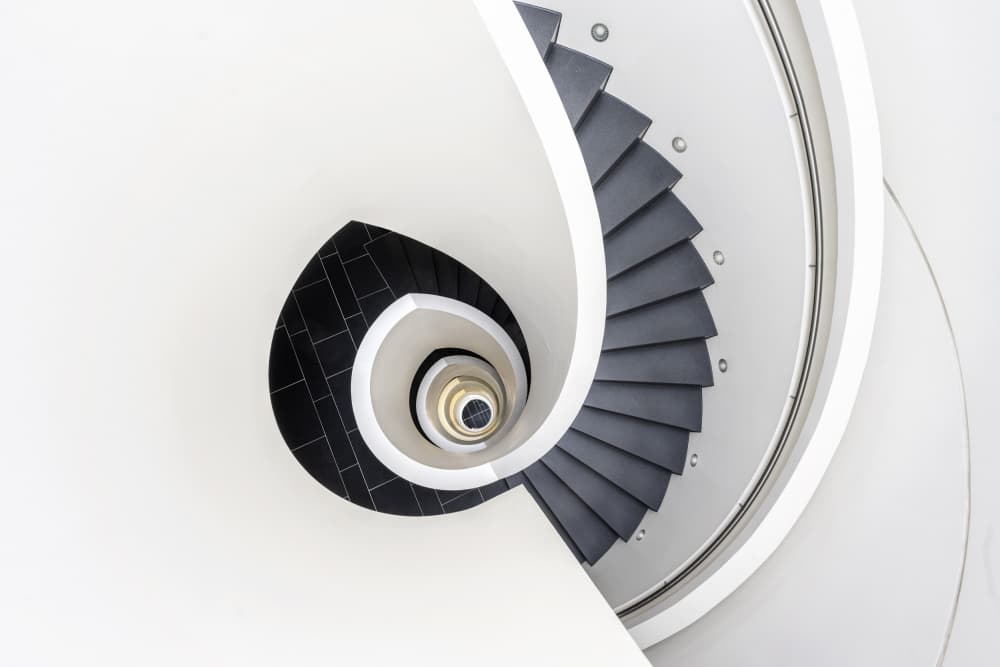 Modern Spiral Staircase by fotomarion — canvas wall art