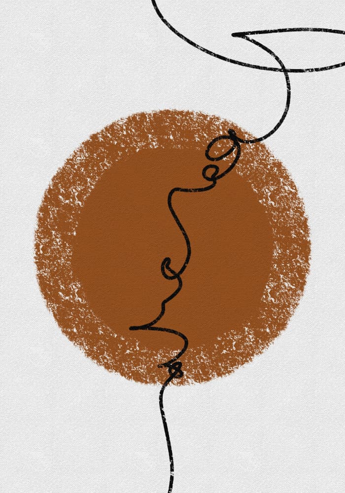 Minimalist Face Profile by Yuli Saputra — canvas wall art