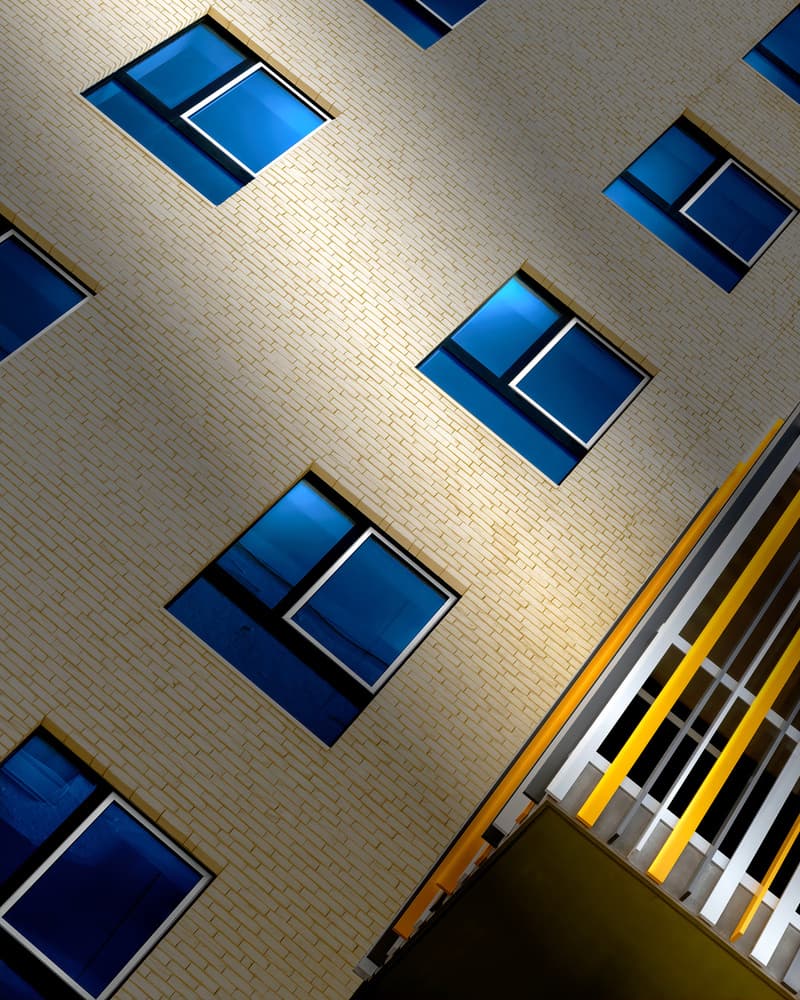 Modern Blue Windows by Marc Huybrighs — canvas wall art