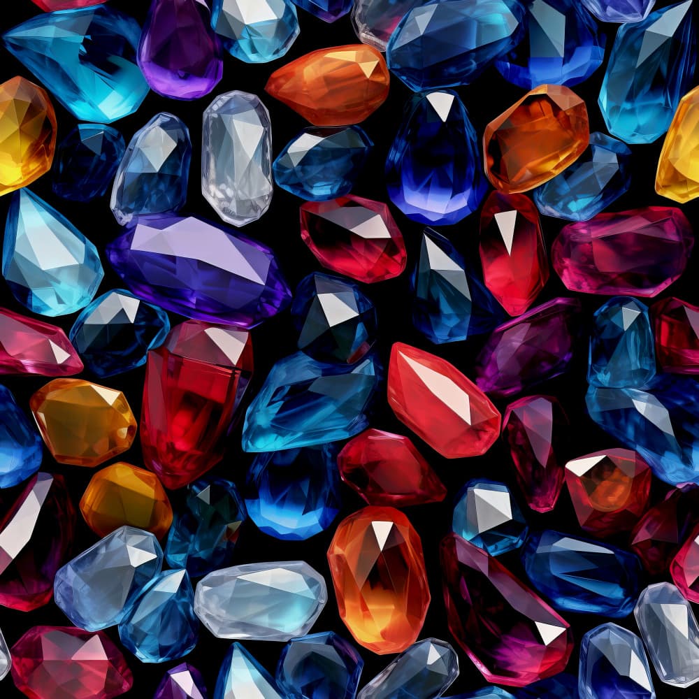 Vibrant Gemstone Radiance by Bilge Paksoylu — canvas wall art