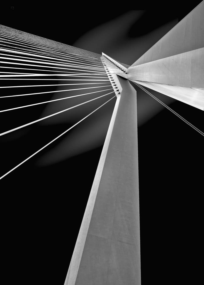 Modern Bridge Lines by JUAN CARLOS HERVÁS MARTÍNEZ — canvas wall art