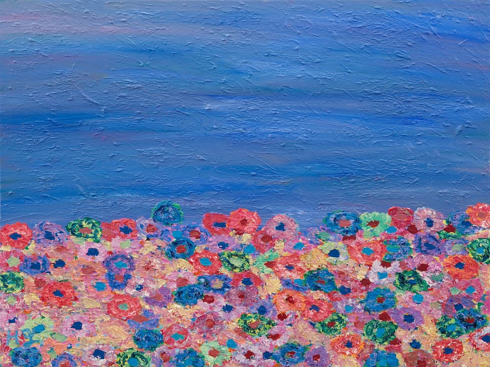 Vibrant Flower Meadow by Helen Joynson — canvas wall art