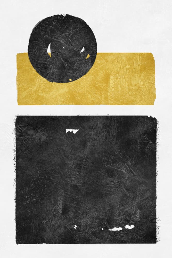 Abstract Golden Geometry by Ema Paraschiv — canvas wall art