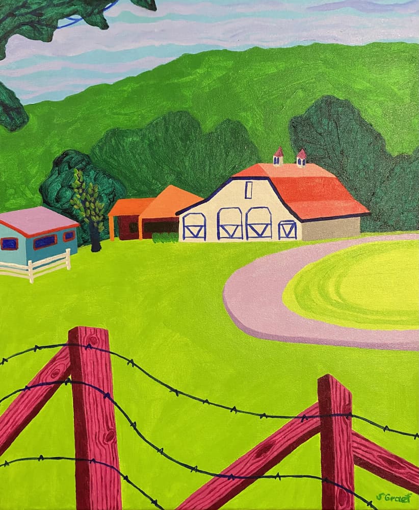 White Barn by Sue Graef — canvas wall art