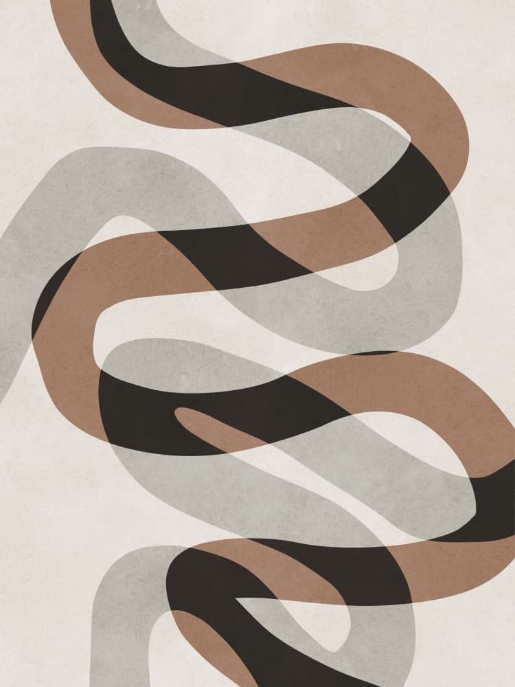 Earthy Flowing Curves by Vitor Costa — canvas wall art