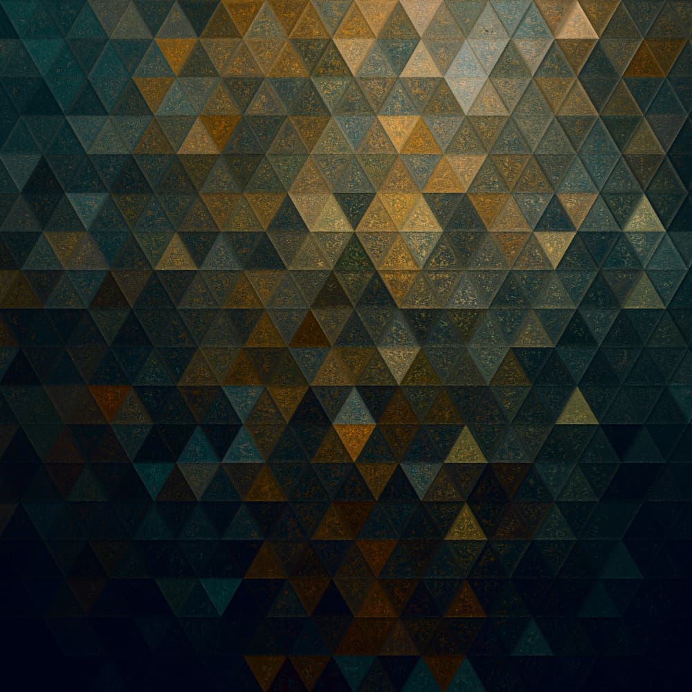 Deep Teal Gold Geometry by Justyna Jaszke — canvas wall art