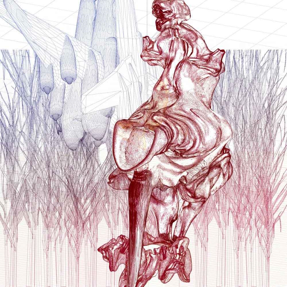 Intricate Digital Sculpture by Veronika Che — canvas wall art