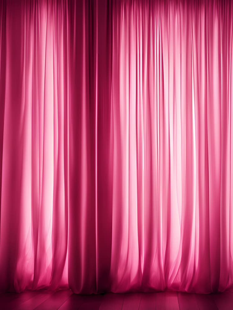 Pink Stage Curtains by Ohkimiko — canvas wall art